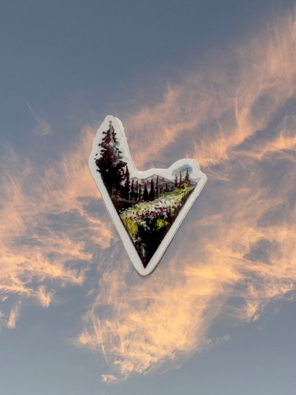 Mountain Scene Vinyl Sticker